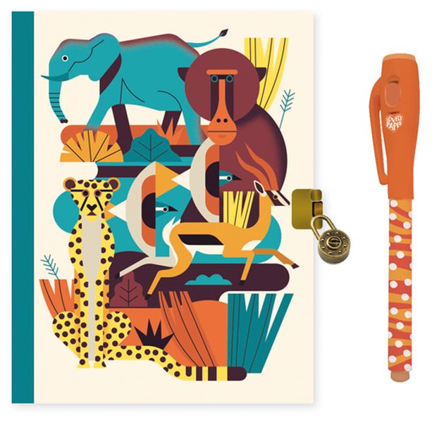 Secret notebook with padlock and magic marker | Owen