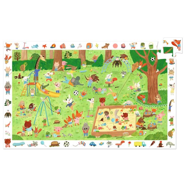 Puzzle observation cherche & trouve | Le square des petits amis | 35 pcs