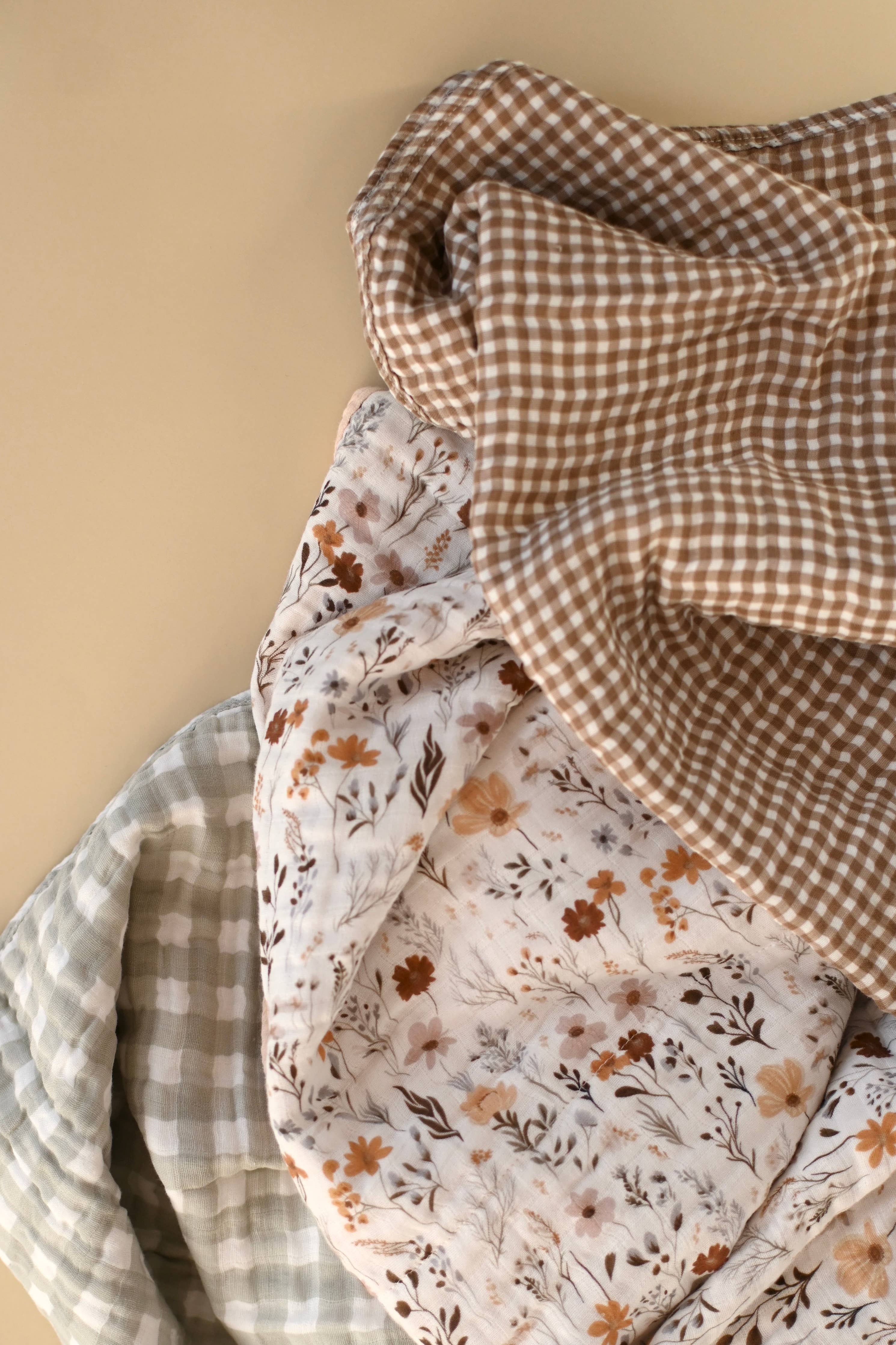 Mousseline de coton | Vichy sauge