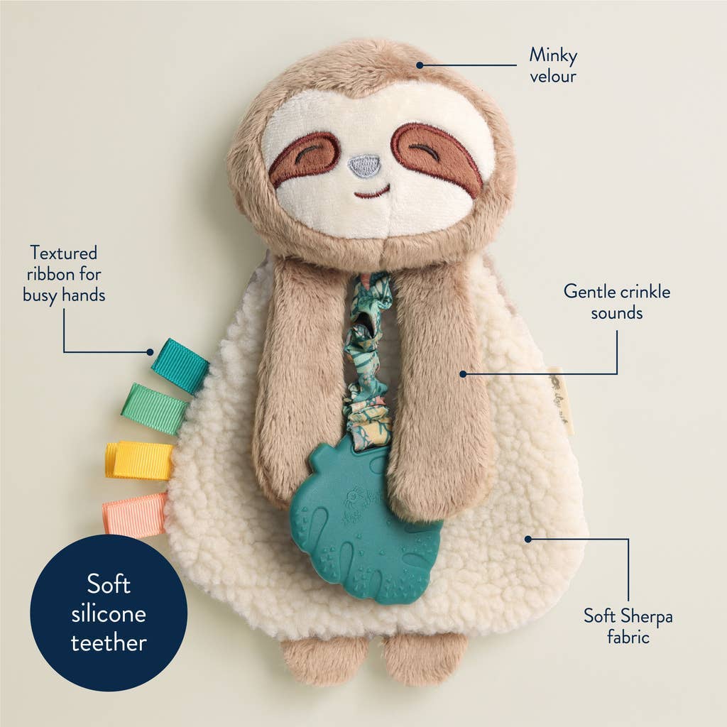Peluche avec jouet de dentition | Itzy Friends Lovey™ Théo l'Ours
