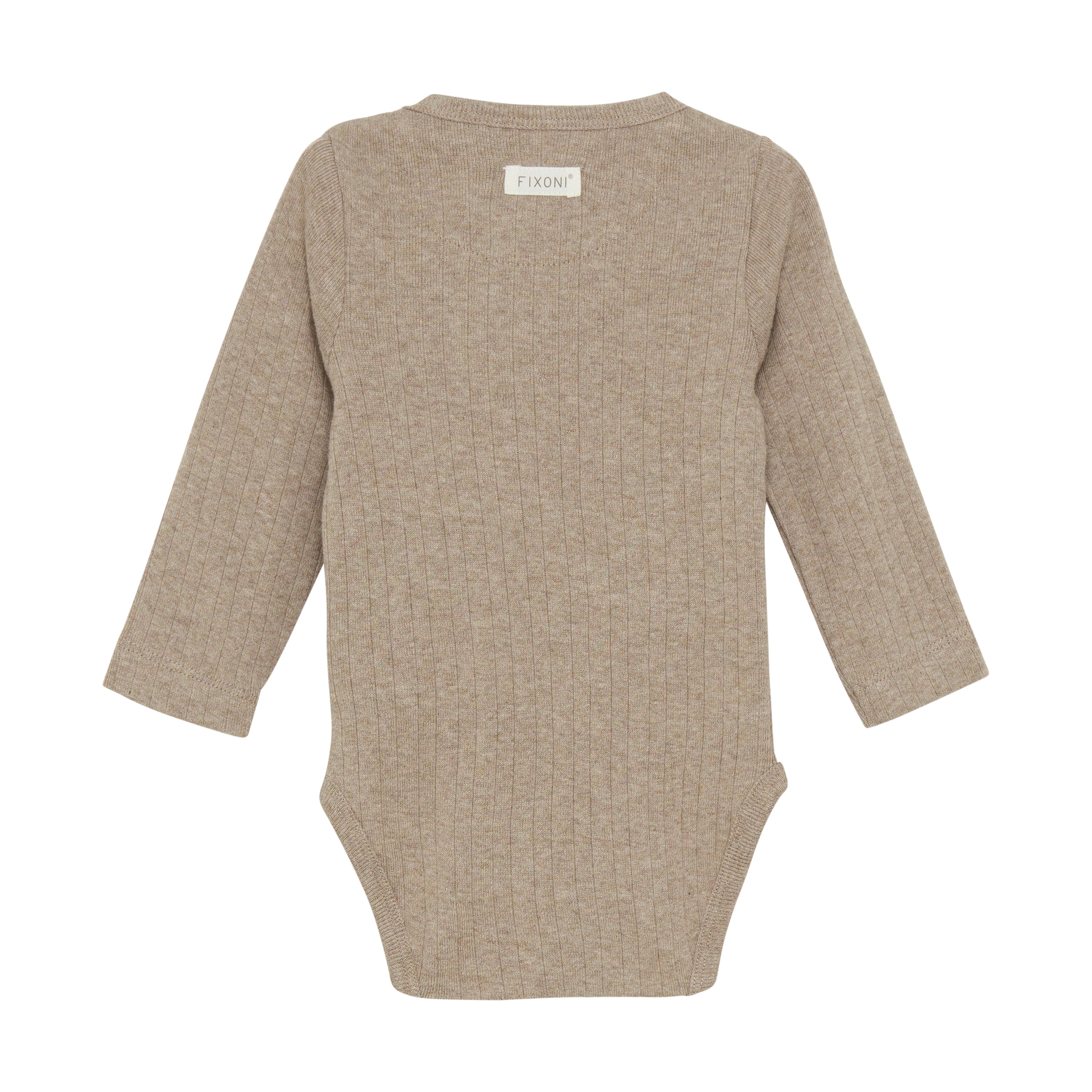 Cache-couche à manches longues Fixoni mocha – coton biologique certifié GOTS, doux et pratique, Olie & co