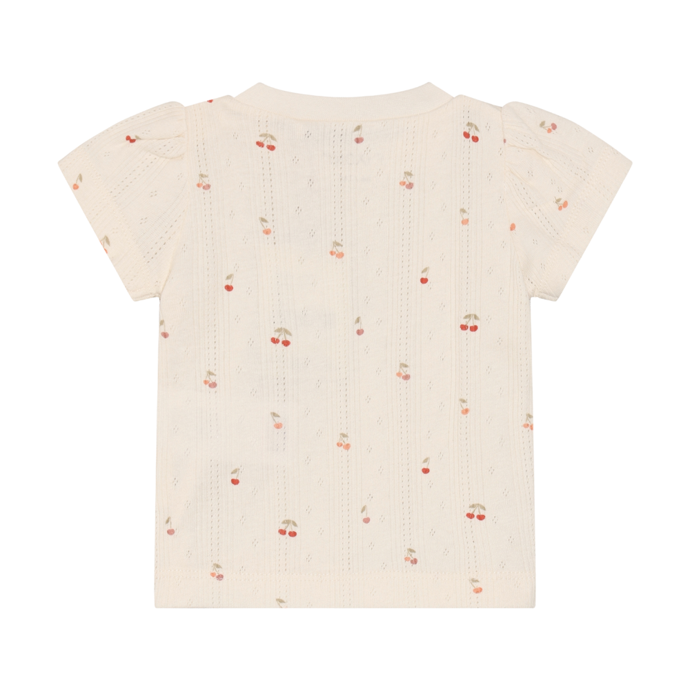 T-shirt en pointelle | Cerise