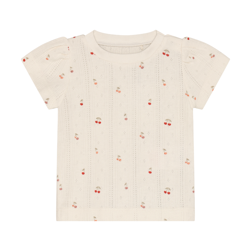 T-shirt en pointelle | Cerise