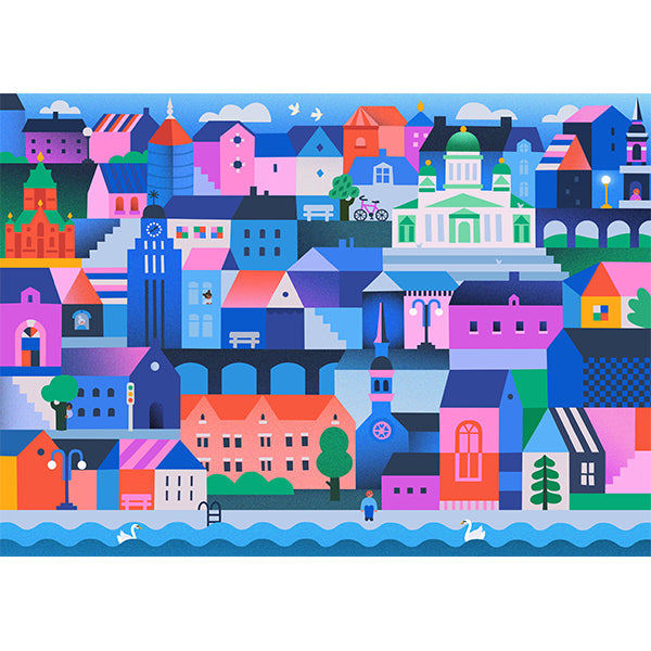 Puzzle 1000 pièces | Crépuscule à Copenhague