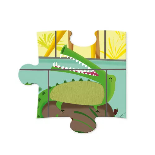 Puzzle tactile | Une journée au zoo