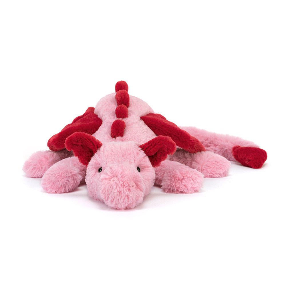 Peluche Jellycat | Dragon coeur rose et rouge