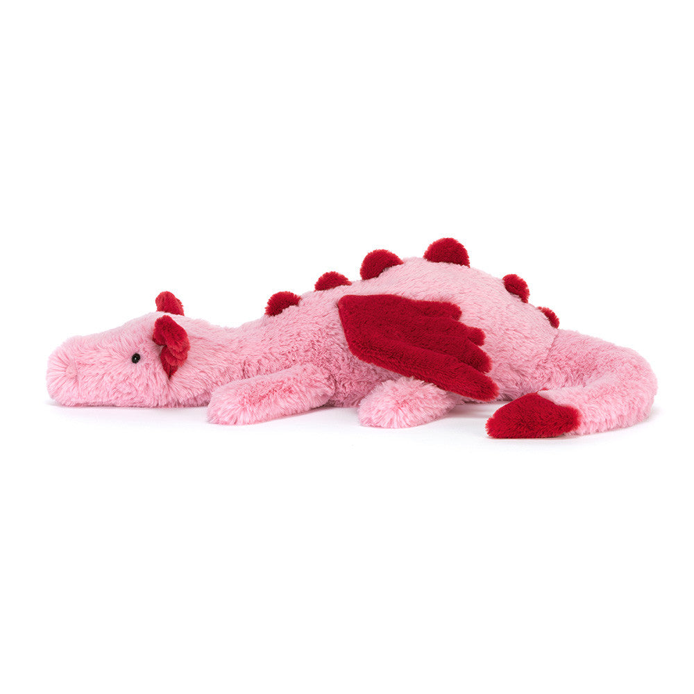 Peluche Jellycat | Dragon coeur rose et rouge