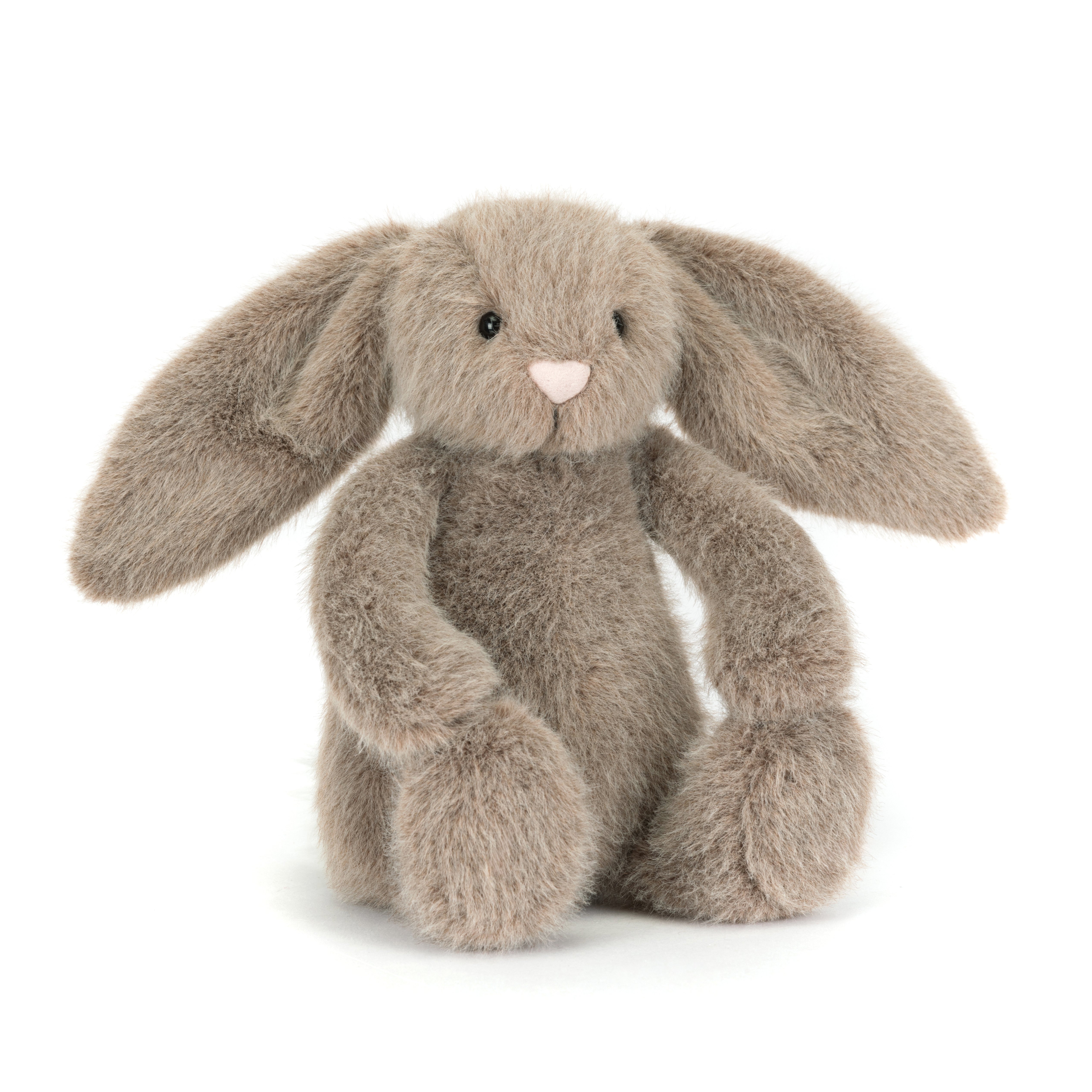 Peluche Jellycat lapin Flufflet Fauve doux brun clair assis - Jellycat Fawn Flufflet Bunny plush soft light brown bunny sitting