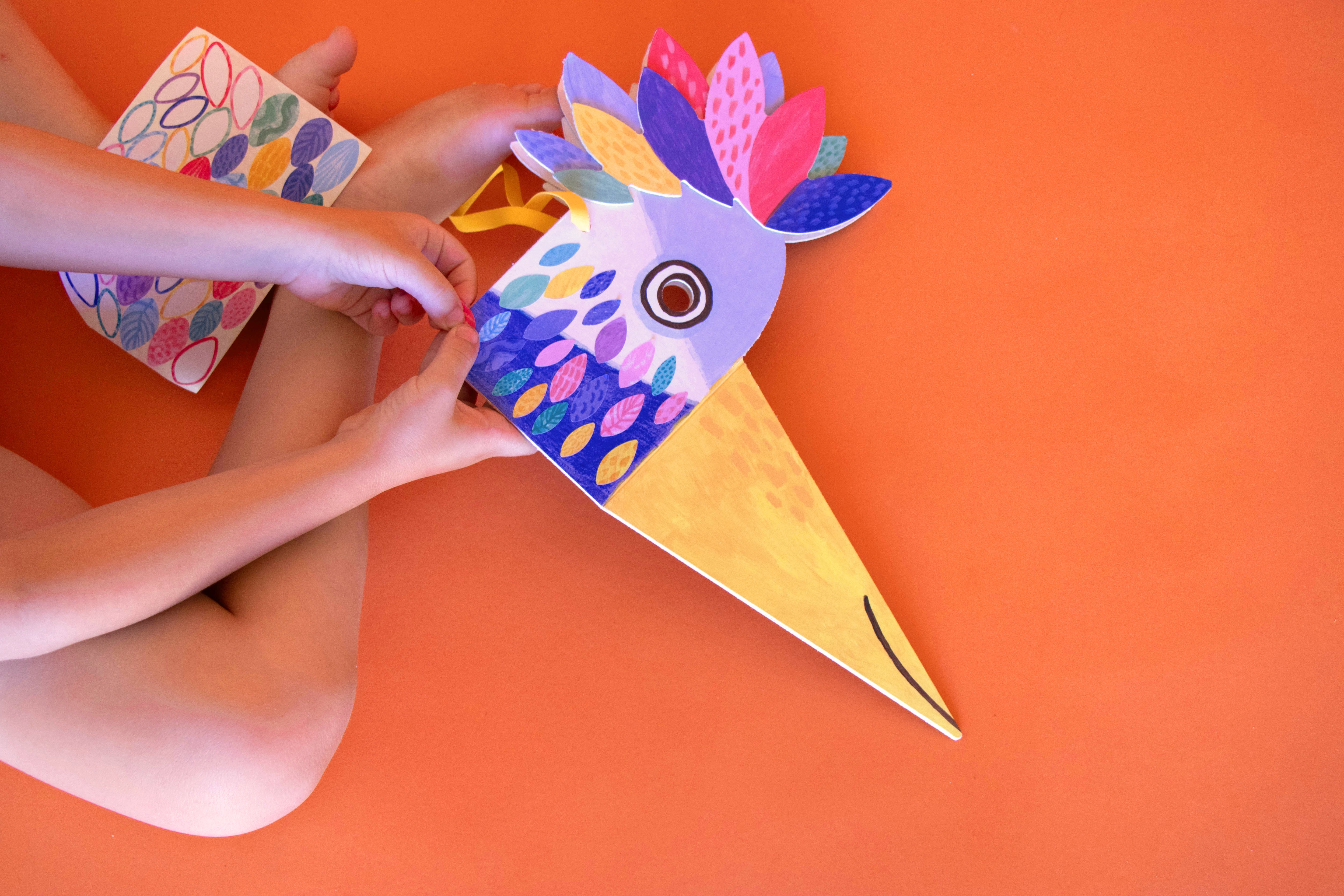 Masque & autocollants Be Wild | Oiseau