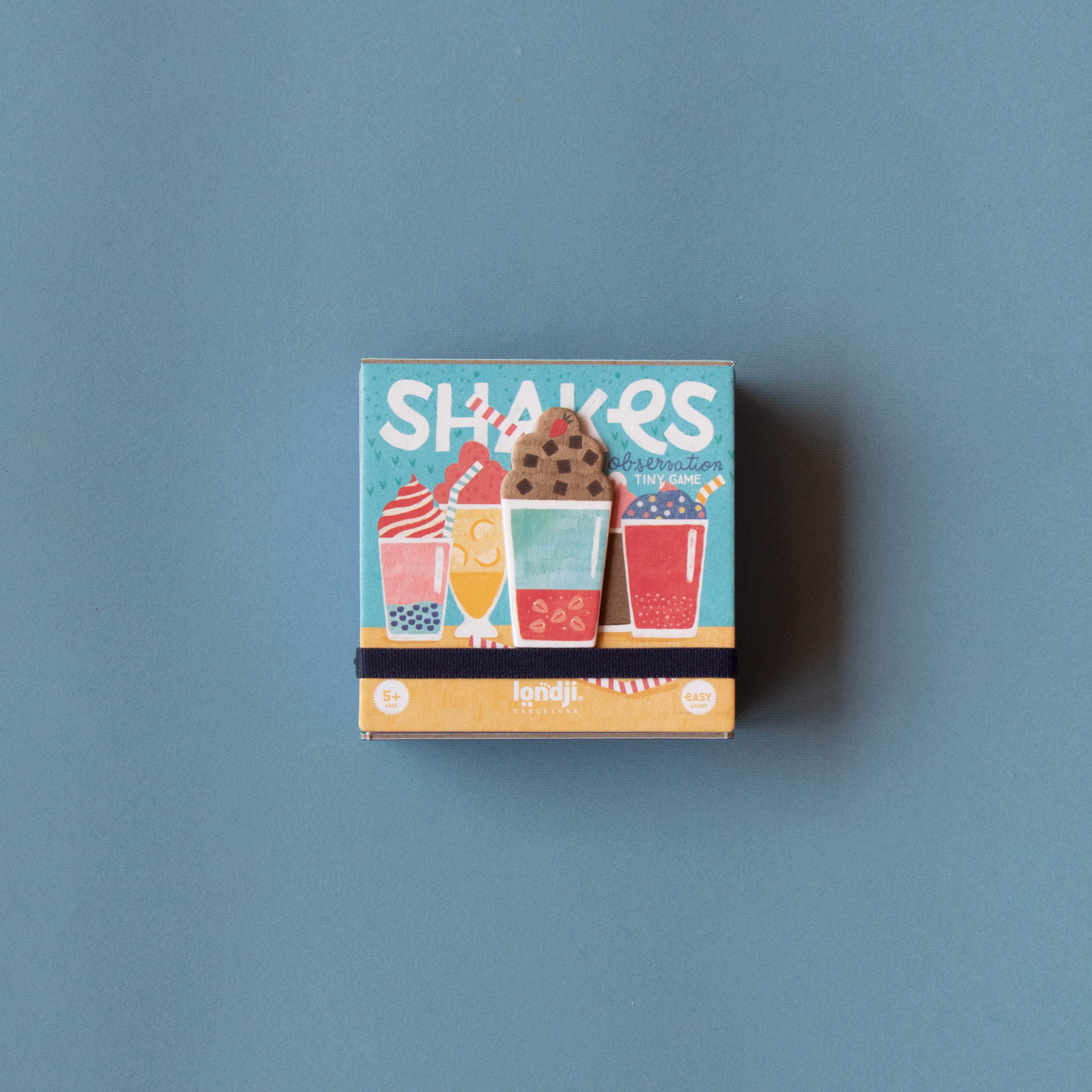 Jeu d’observation et de rapidité Shakes Londji avec pièces de smoothies, dé et supports pour compléter des recettes – Londji Shakes observation game with smoothie pieces, dice and boards to complete recipes – Olie & co