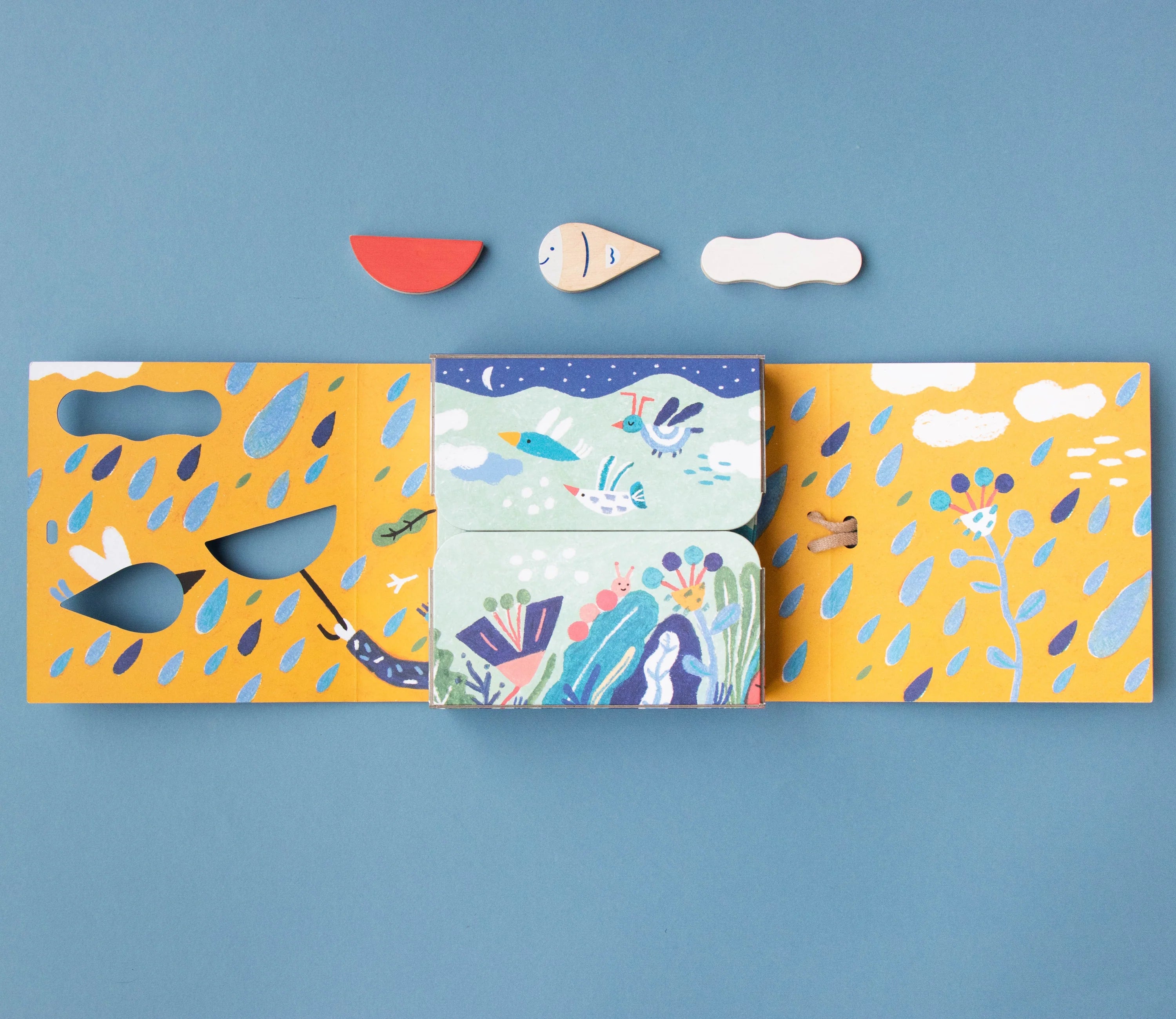 Ensemble de 4 puzzle 3 pièces avec inserts en bois | Imagine