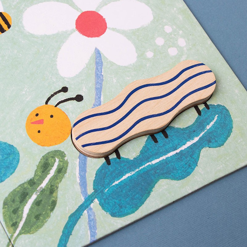 Ensemble de 4 puzzle 3 pièces avec inserts en bois | Imagine