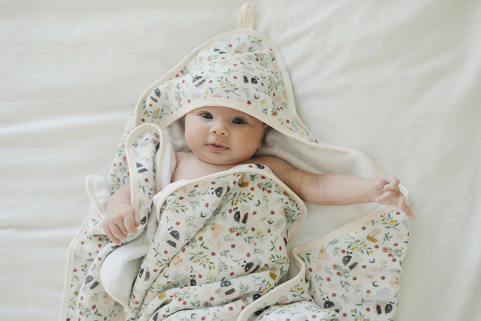 Sortie de bain à capuchon et débarbouillette | Bourdons