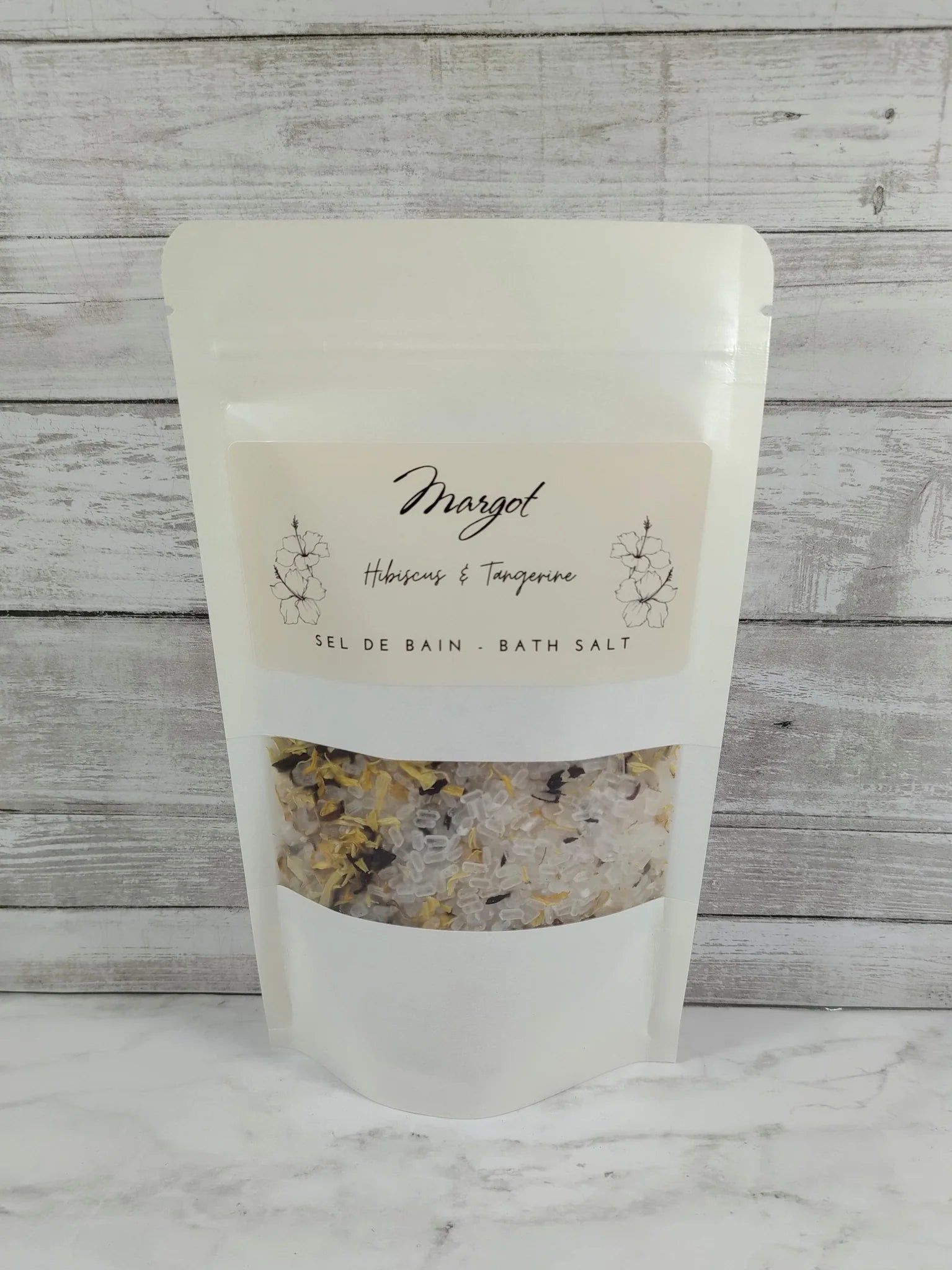 Sels de bain | Fleurs d'hibiscus & tangerine