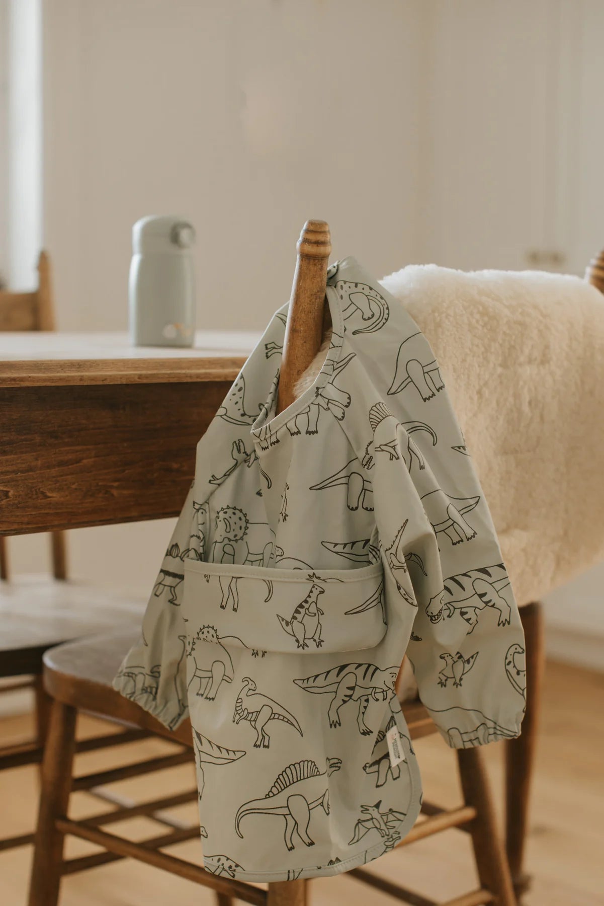 Bavoir à manches longues | Dinosaures