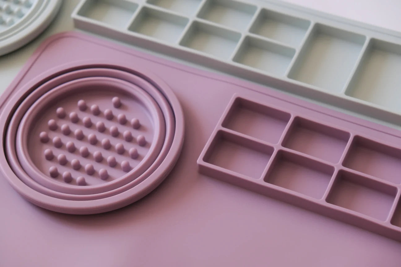 Kids Silicone Art Placemat | Blue Cupcake