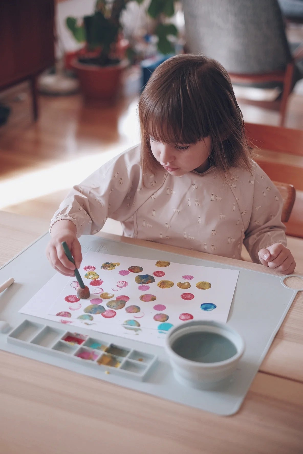 Kids Silicone Art Placemat | Blue Cupcake