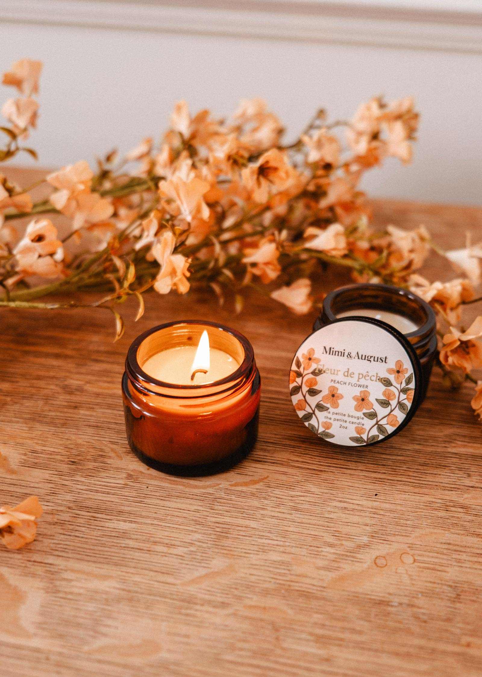 Bougie de soya | Fleur de pêche