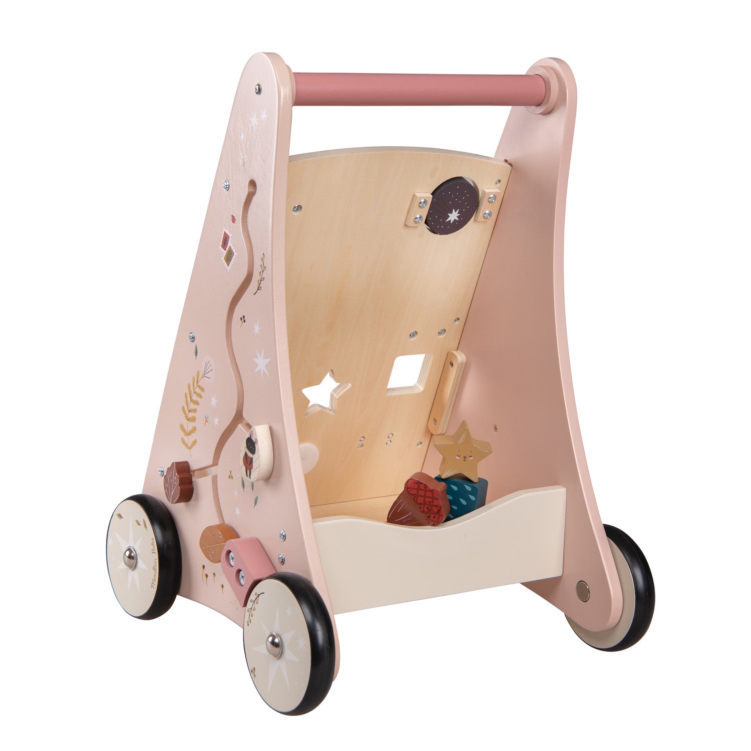 Trotteur d'activités en bois | Après la pluie