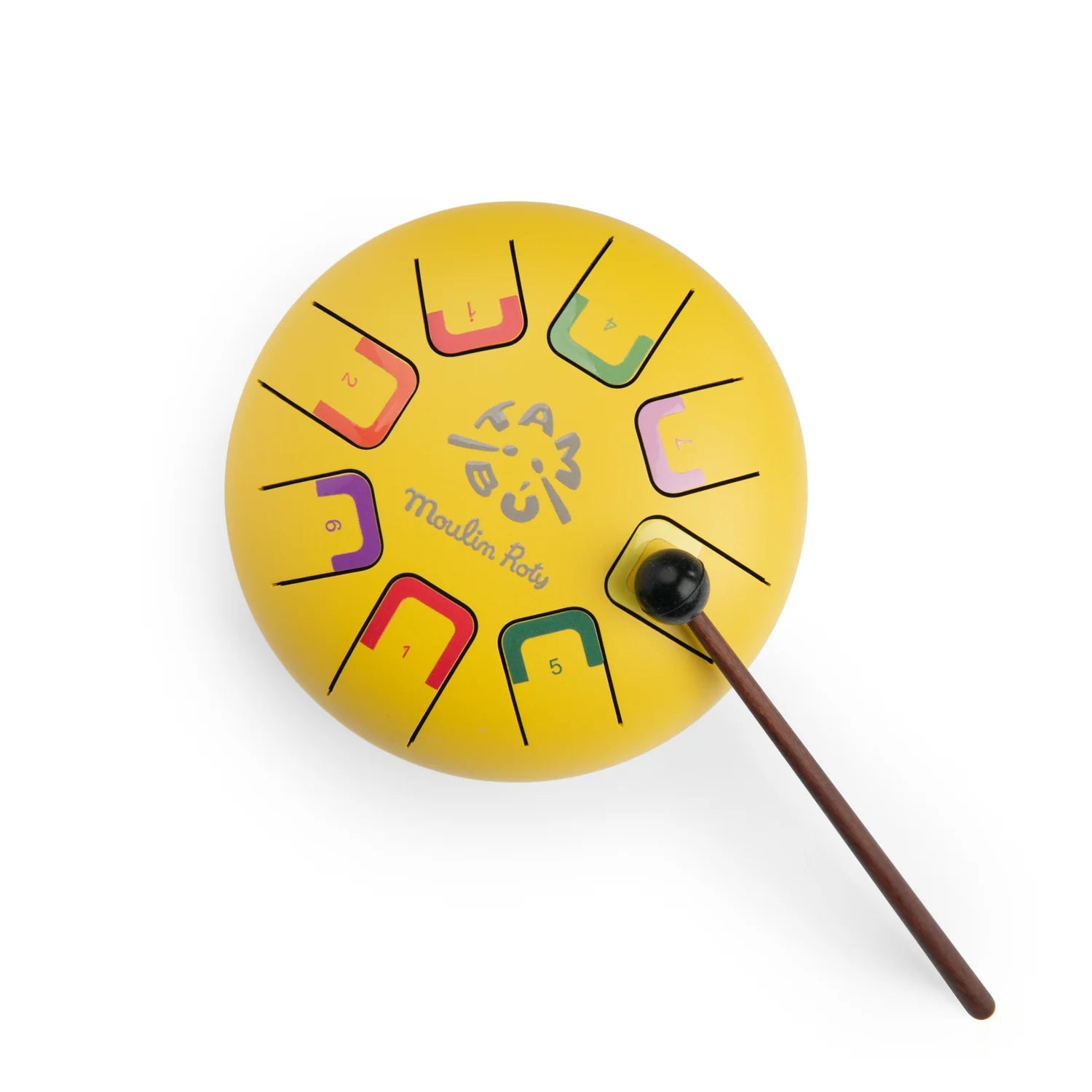 Tambour à languettes | Moulin Roty x Tambú 6" 8 tons | Jaune Popipop