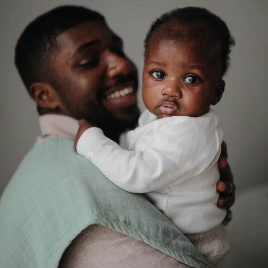 Bavoirs d'épaule | Vert romain & brouillard