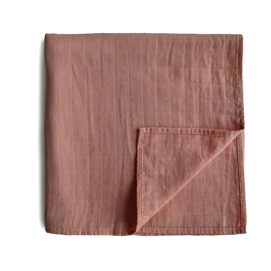 Organic cotton swaddle muslin | Cedar