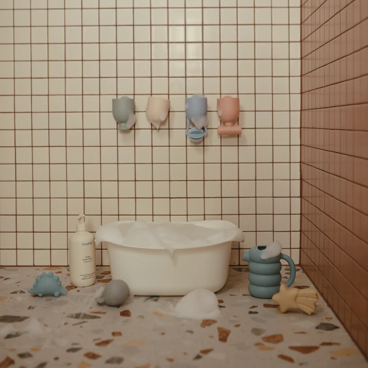 Jouet de bain | Tasses à ventouse & effet cascade