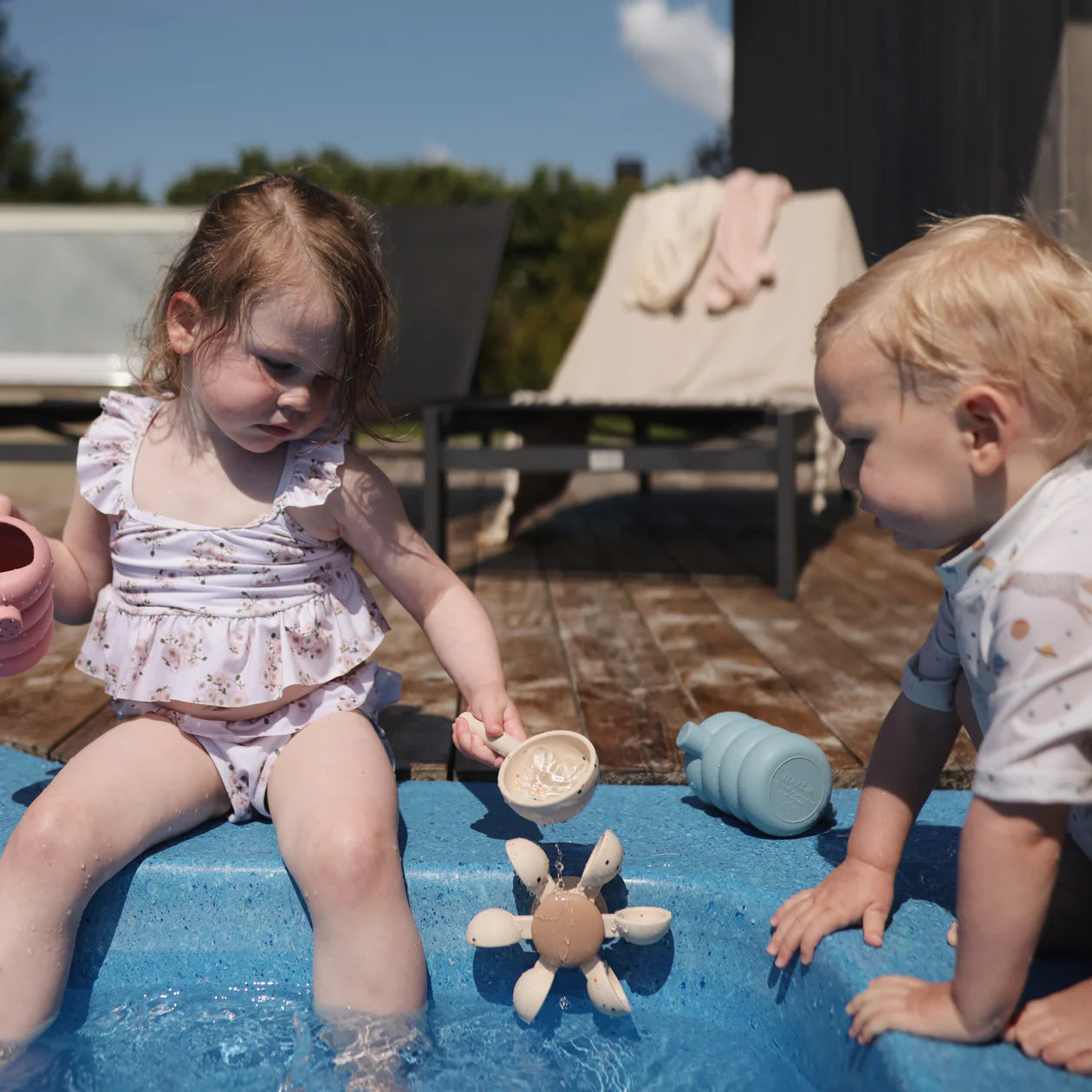 Jouet de bain en silicone | Roue à eau silicone & ventouse