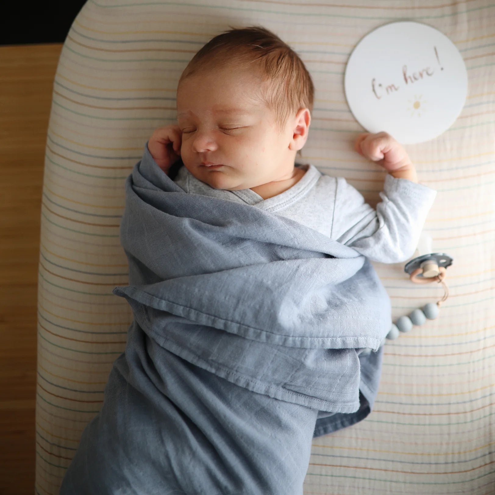 Organic cotton swaddle muslin | Tradewinds