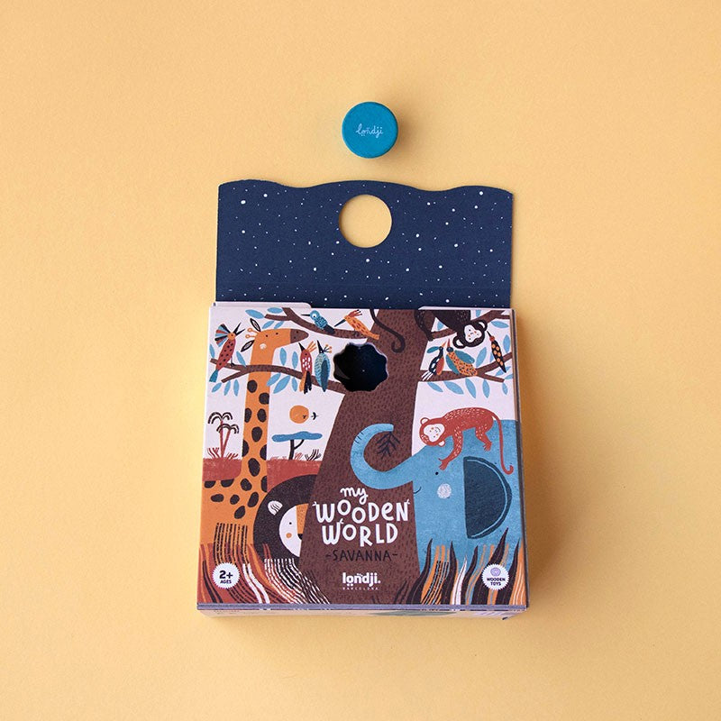 Jouet en bois à empiler | Mon monde en bois Savane