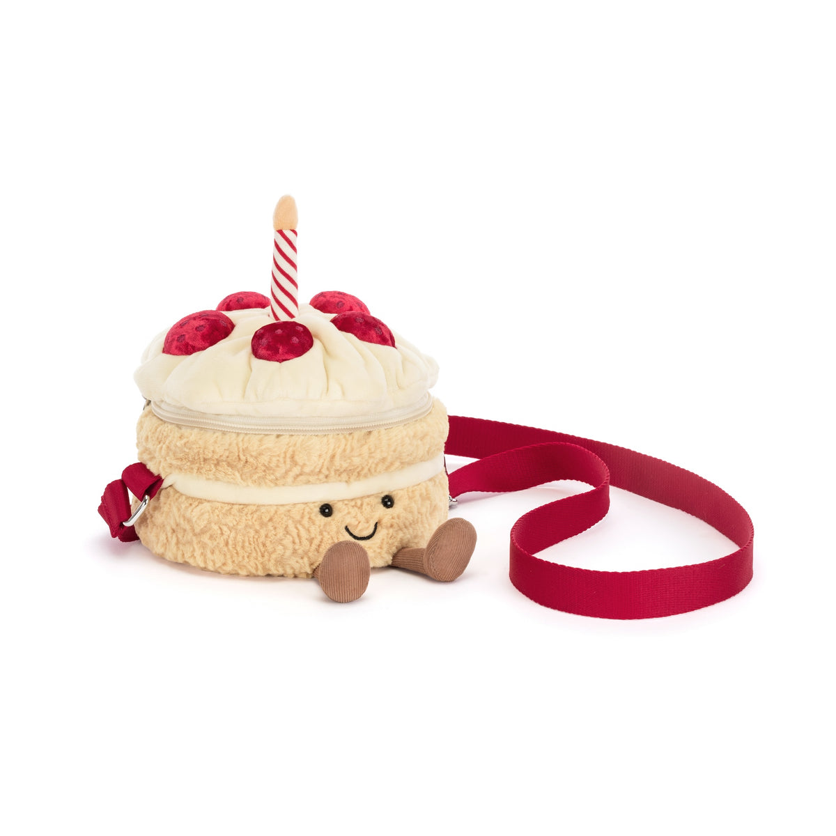Peluche Jellycat | Sac à bandoulière Gâteau d'anniversaire amusant