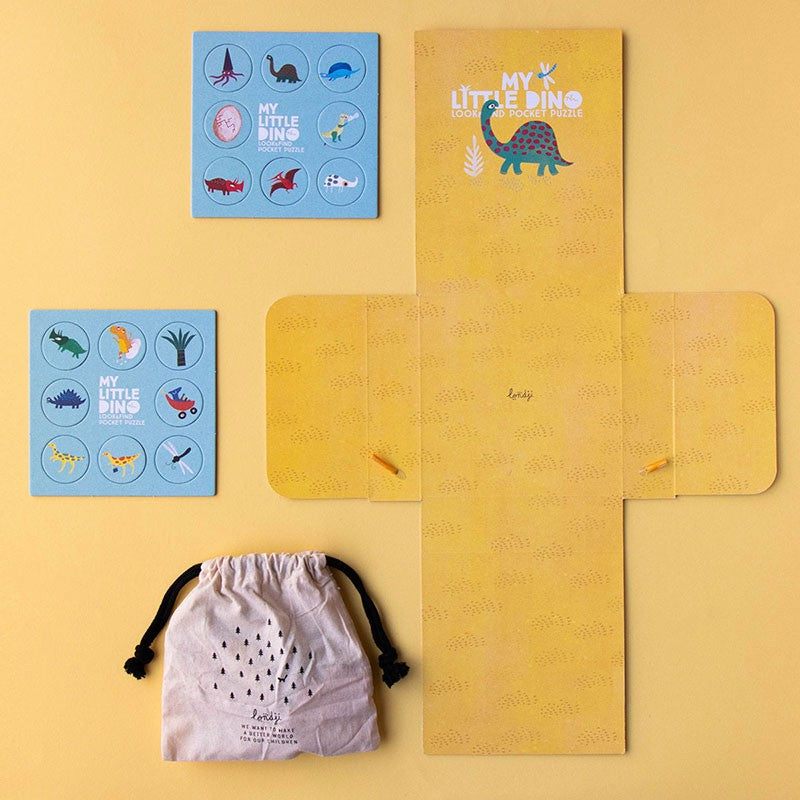 Puzzle de poche cherche & trouve | Mon petit dino | 24 pcs