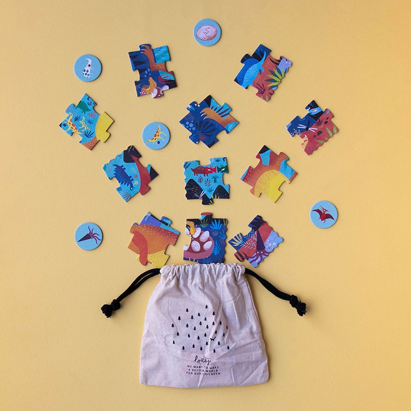 Puzzle de poche cherche & trouve | Mon petit dino | 24 pcs