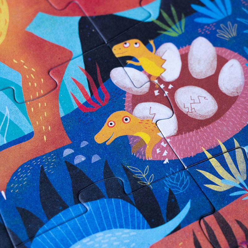 Puzzle de poche cherche & trouve | Mon petit dino | 24 pcs