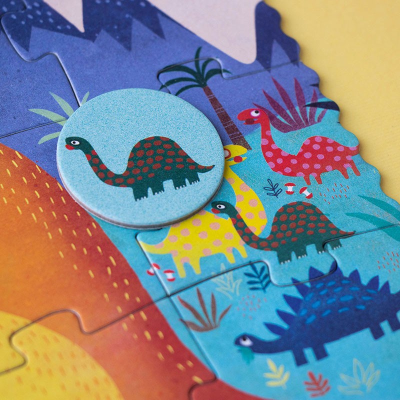 Puzzle de poche cherche & trouve | Mon petit dino | 24 pcs