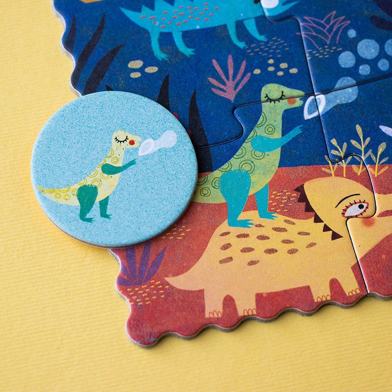 Puzzle de poche cherche & trouve | Mon petit dino | 24 pcs
