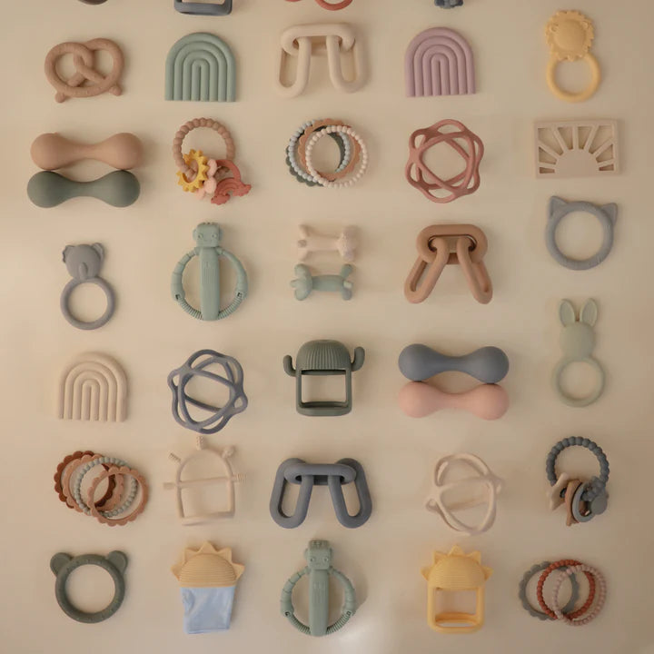 Mitaine de dentition | Arc-en-ciel | Blush