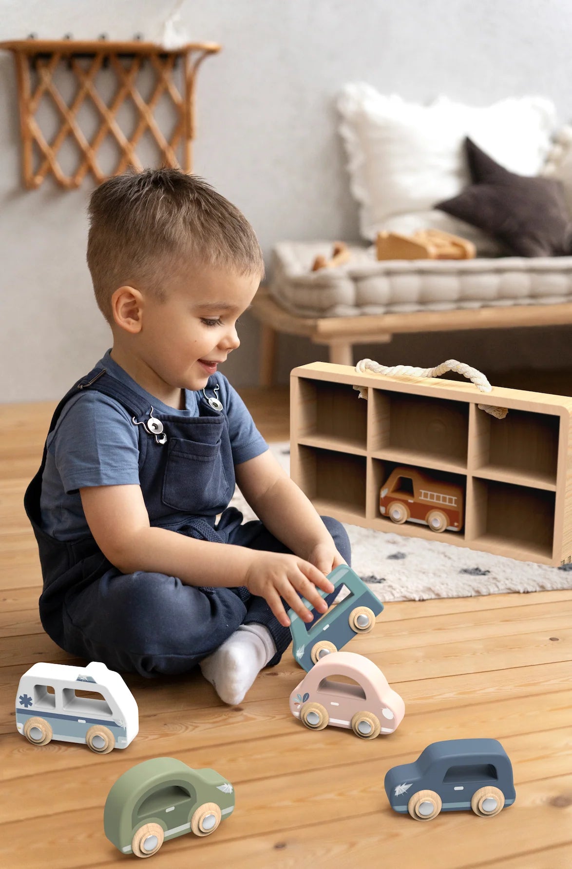 Coffret en bois | 6 véhicules