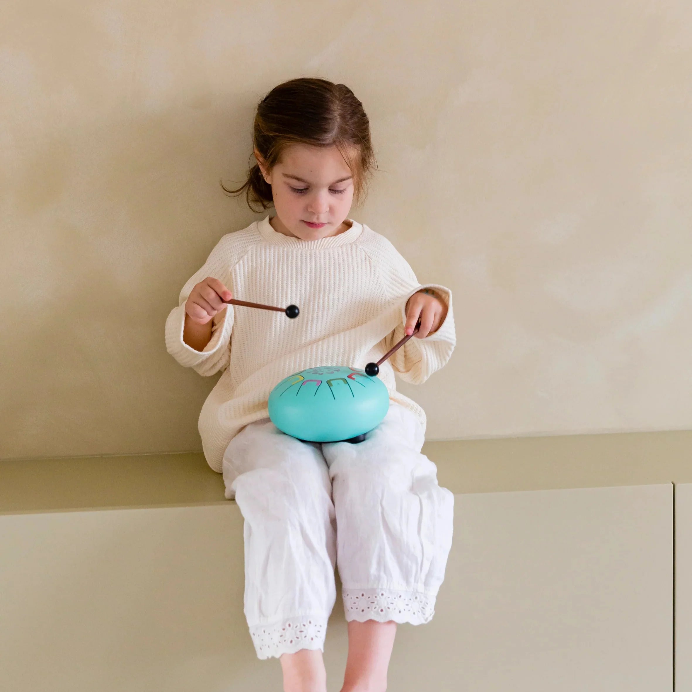 Tambour à languettes | Tambú 6" | Turquoise perle