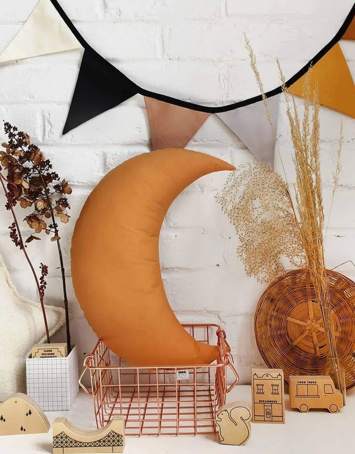 Coussin lune | Ocre