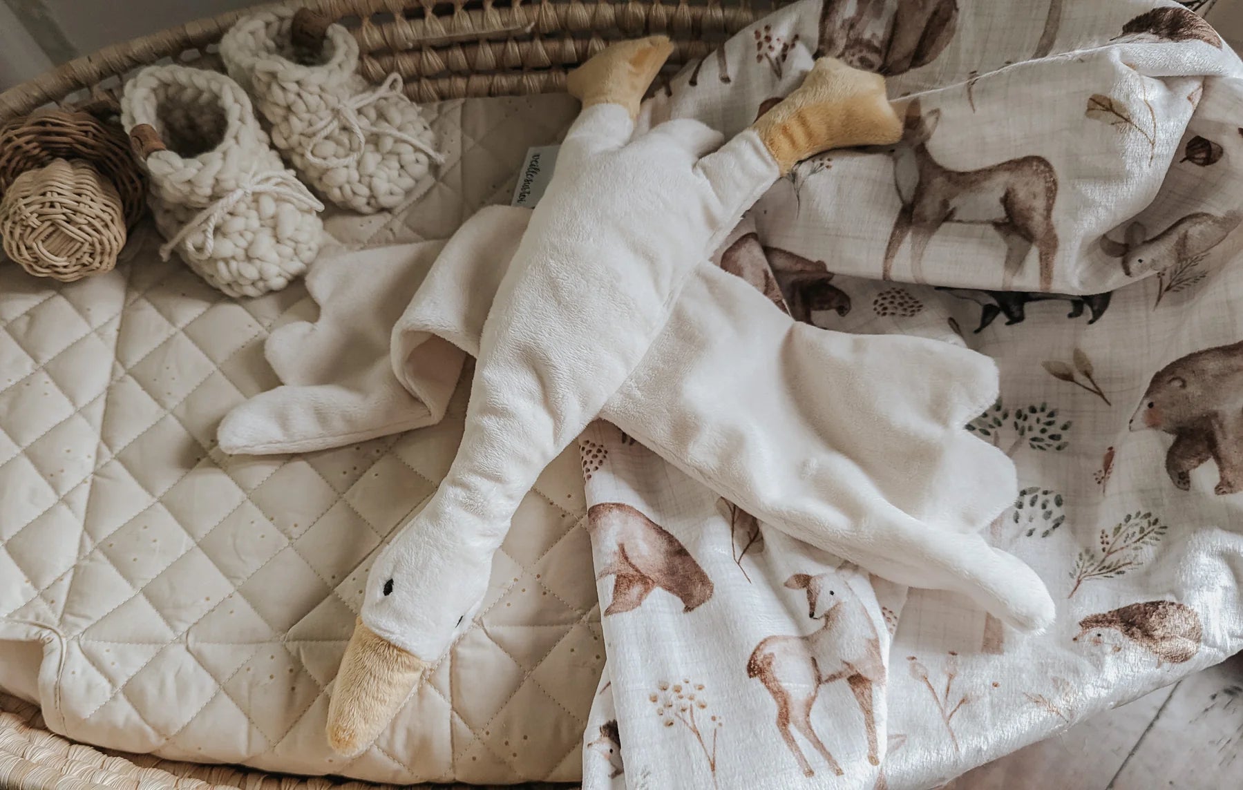 Peluche doudou | Oie crème | Odile
