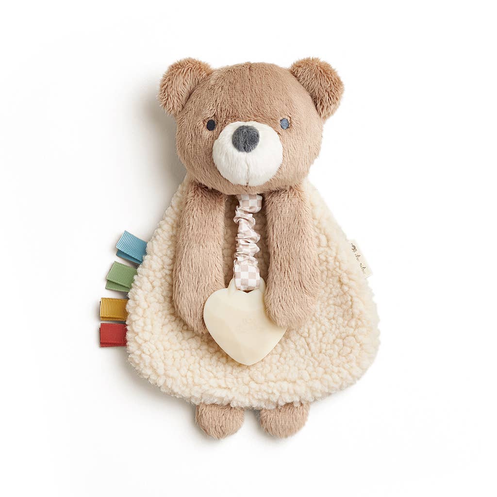 Peluche avec jouet de dentition | Itzy Friends Lovey™ Théo l'Ours