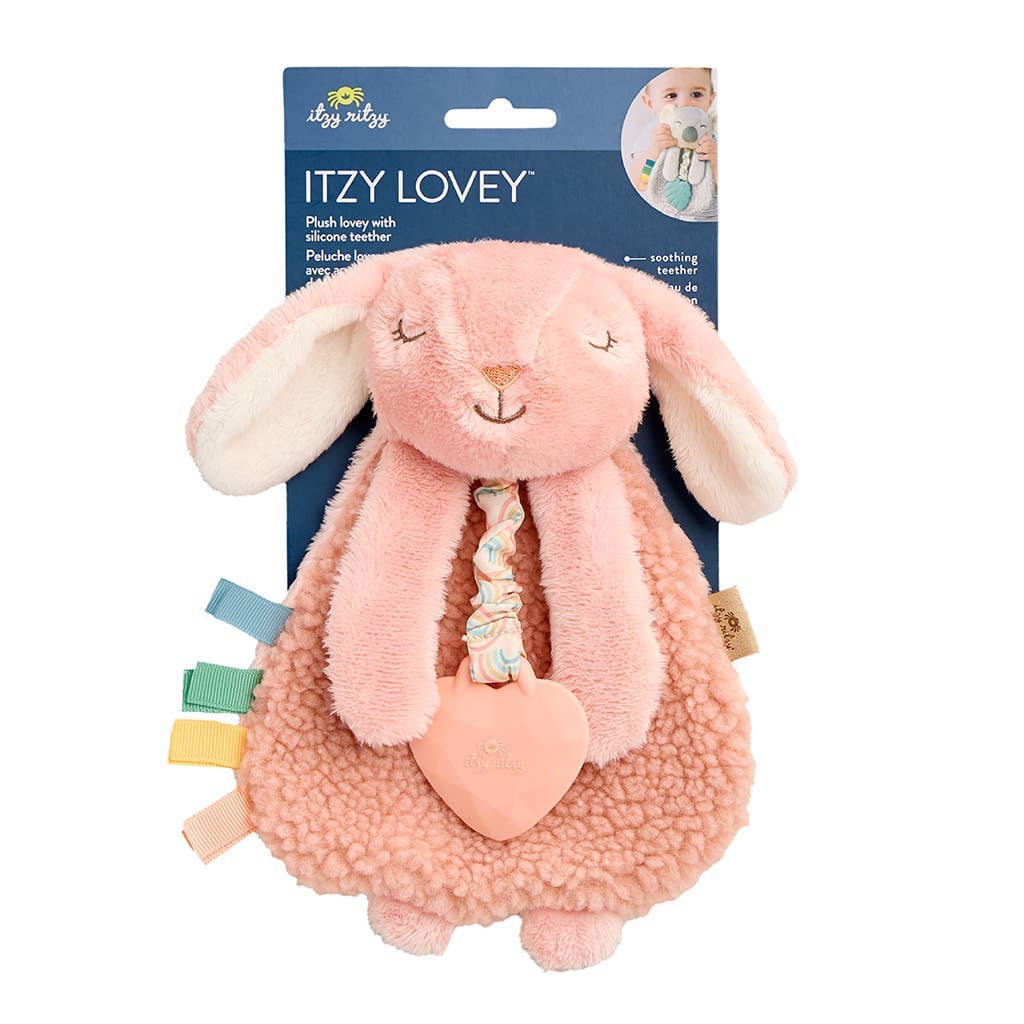 Peluche avec jouet de dentition | Itzy Friends Lovey™ Théo l'Ours