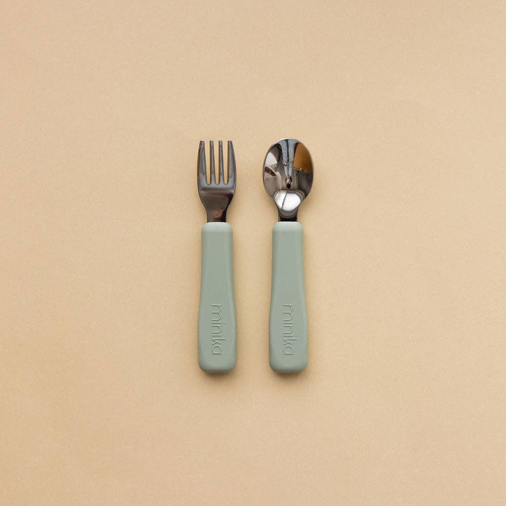 Ensemble fourchette & cuillère | Sauge