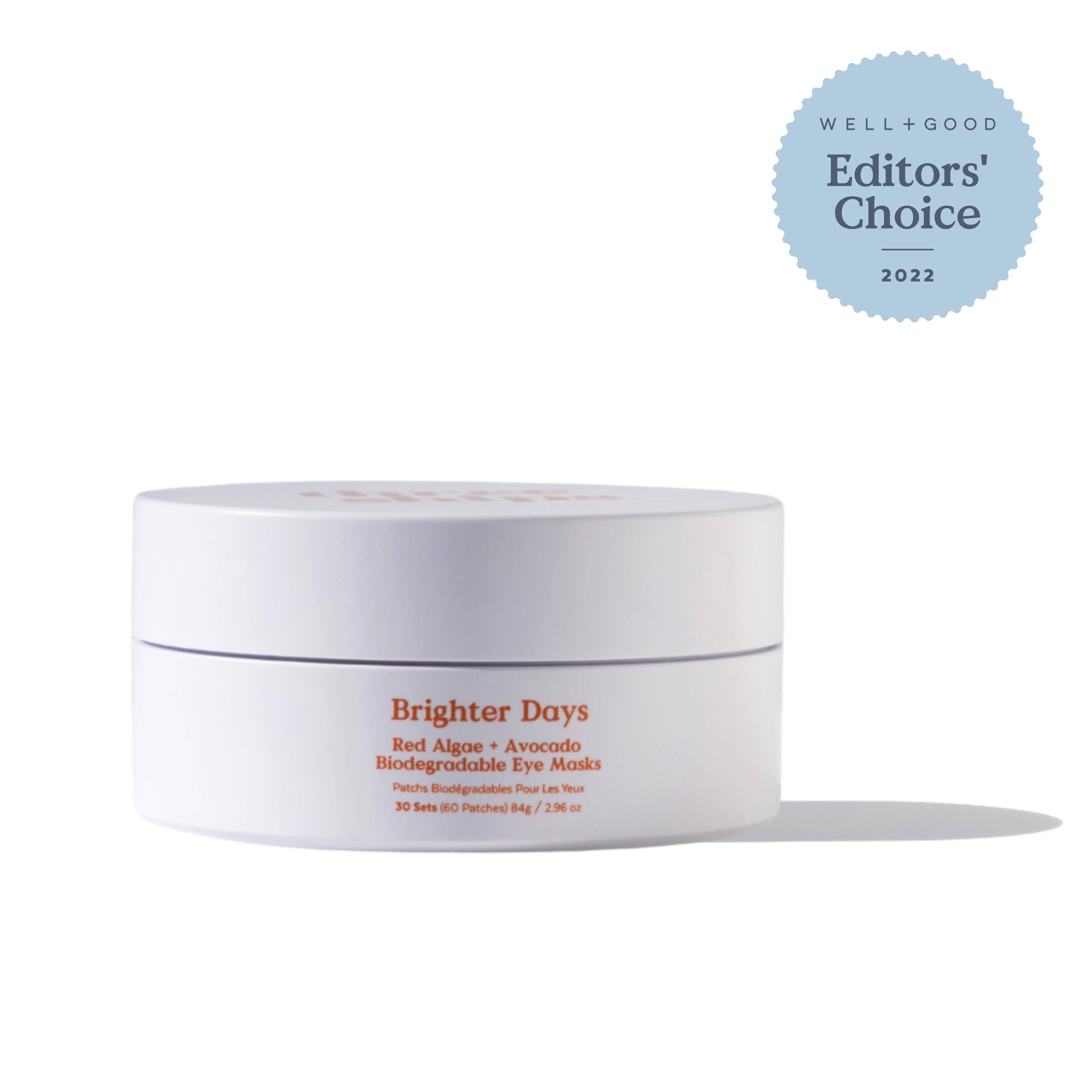 Masque biodégradable pour les yeux aux algues et à l'avocat Brighter Days (30 ensembles)