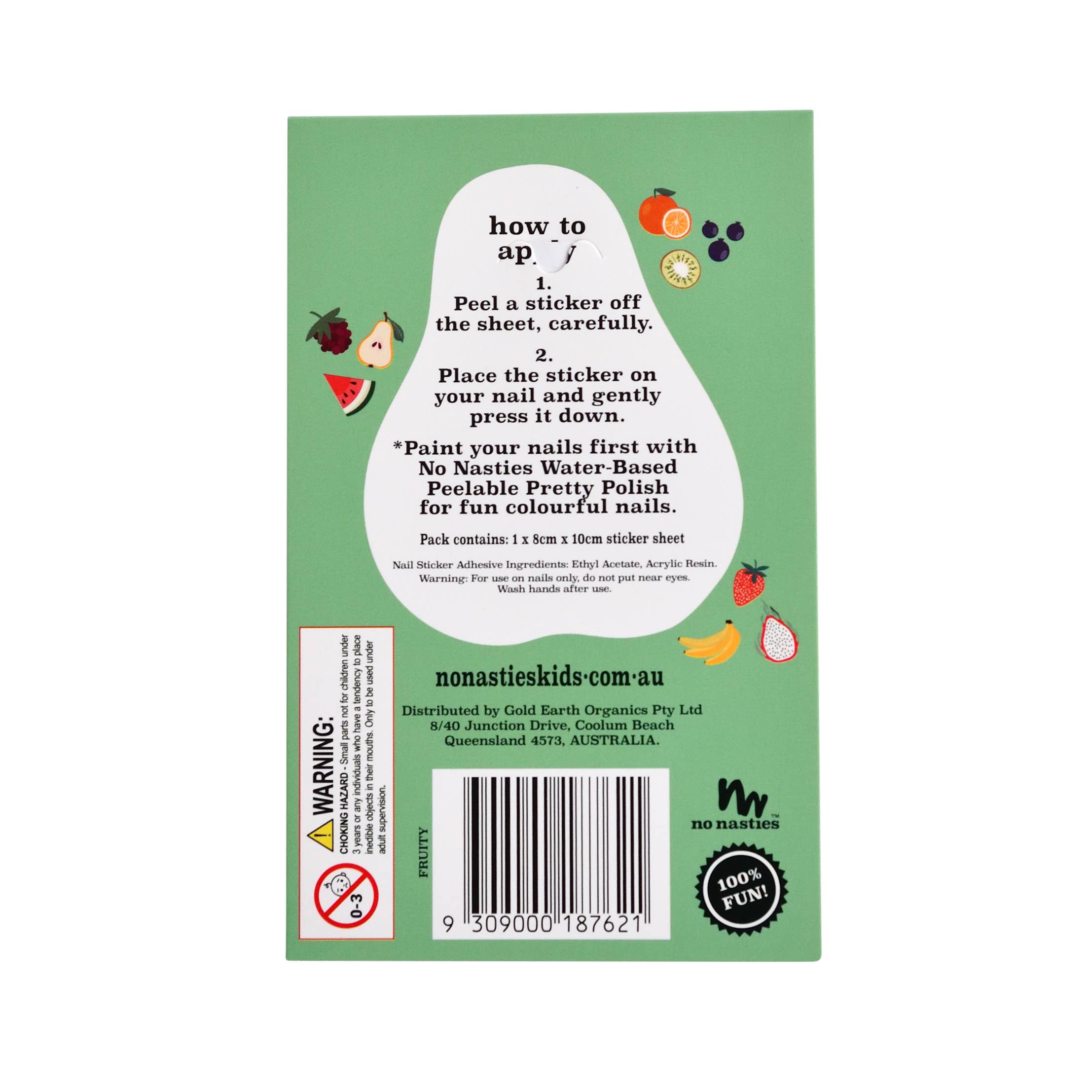 Autocollants pour ongles | Fruits
