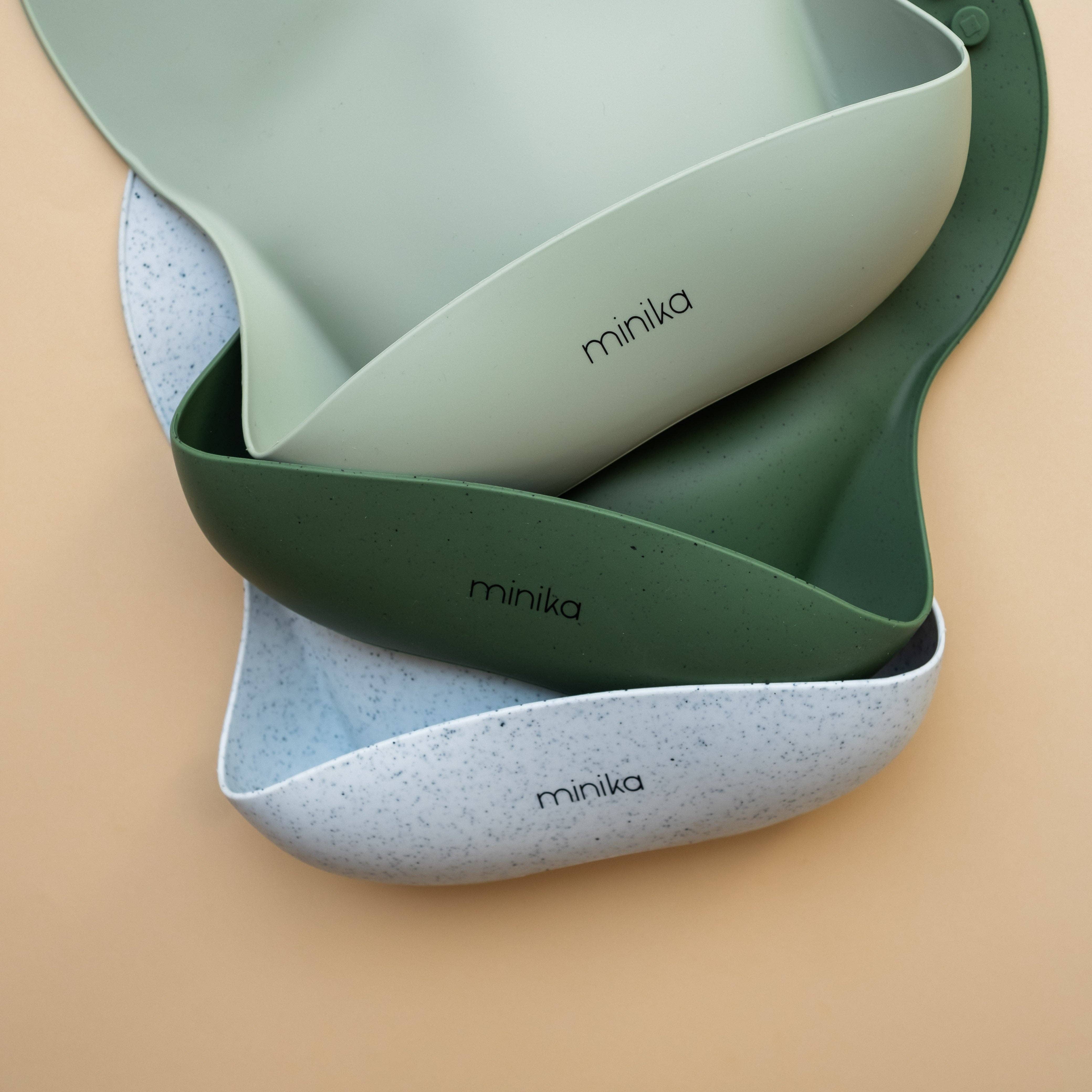 Bavoir en silicone | Bleu glacier