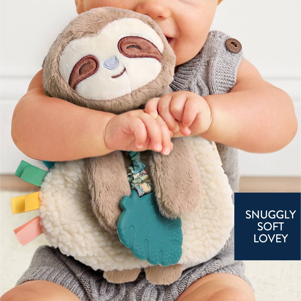 Peluche avec jouet de dentition | Itzy Friends Lovey™ Théo l'Ours