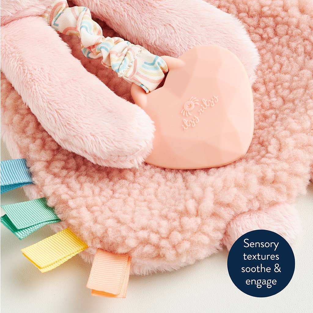 Peluche avec jouet de dentition | Itzy Friends Lovey™ Théo l'Ours