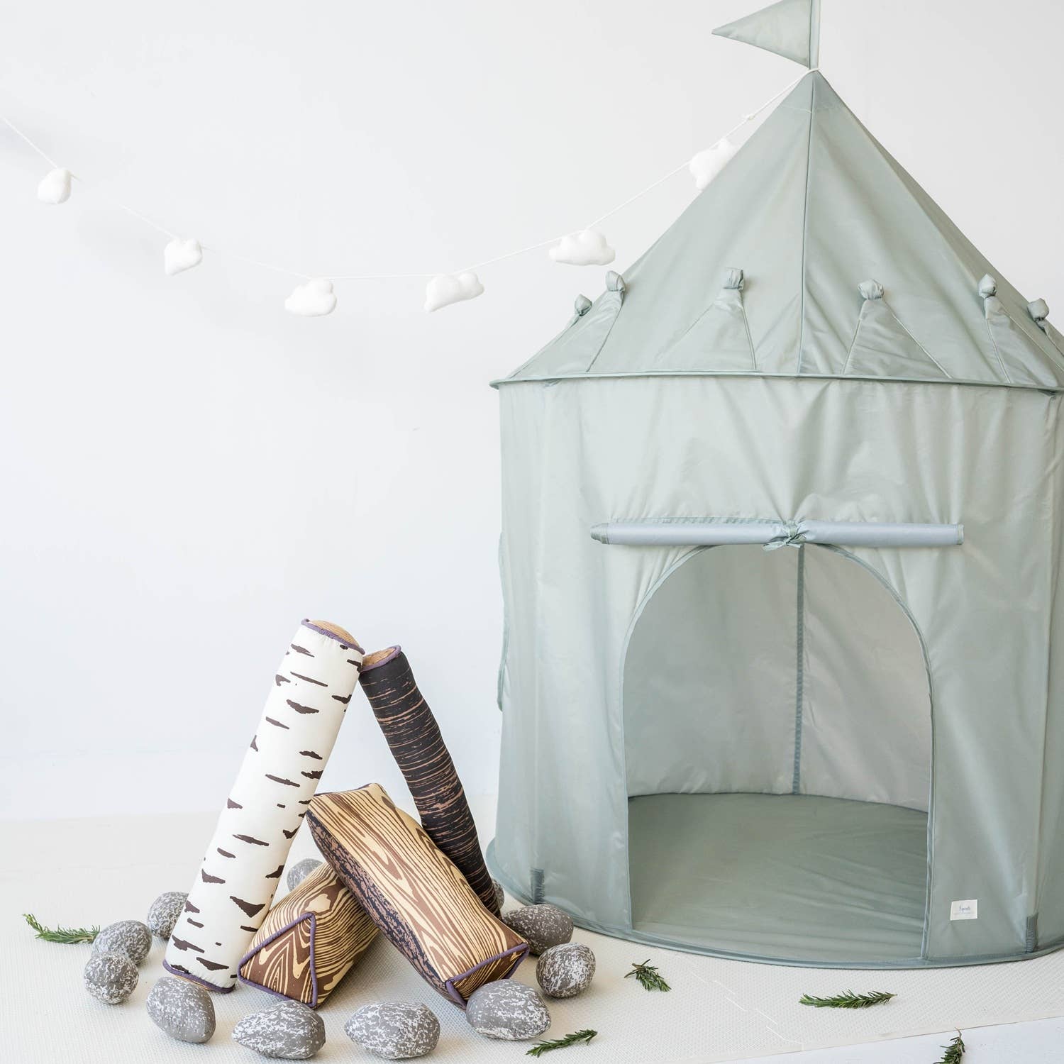 Recycled fabric Play tent | Green
